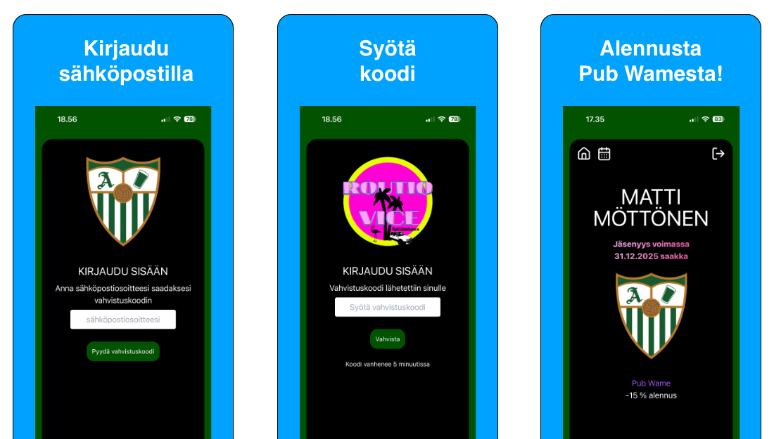 Jäsenkorttisovellus